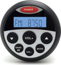 Hasda Mp3 Player 89Mm - 12V - 4X25W Με Ραδιοφωνο/Usb/Bluetooth (Αδιαβροχο/Στρογγυλο/Μαυρο)