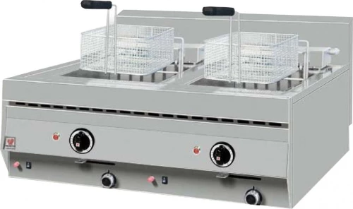 North FL20 Επαγγελματική Φριτέζα Ηλεκτρική 10+10 Lit - 20Kw - 380Volt