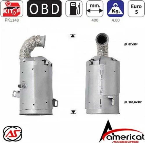 Americat Καταλύτης Diesel Citroen C3/DS3 - Peugeot 206/207/208