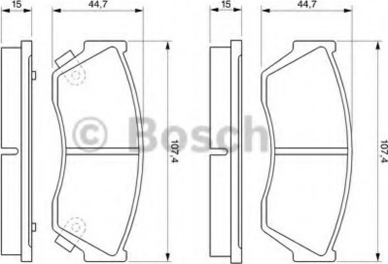 Bosch Σετ Τακάκια Εμπρός 4τμχ για Suzuki Alto / Cappuccino / Swift