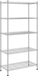 Ραφιέρα 5 Επιπέδων Χρωμέ 90 x 35 x 180 εκ. 250 κ.