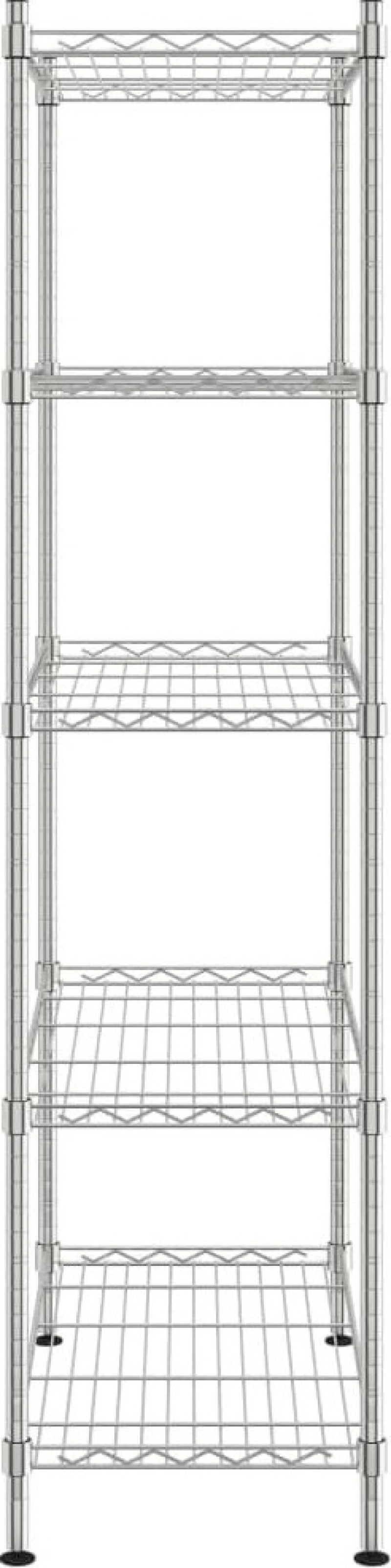 Ραφιέρα 5 Επιπέδων Χρωμέ 90 x 35 x 180 εκ. 250 κ.