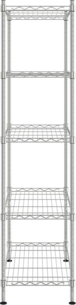 Ραφιέρα 5 Επιπέδων Χρωμέ 90 x 35 x 180 εκ. 250 κ.