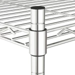 Ραφιέρα 3 Επιπέδων με Τροχούς Χρωμέ 60x35x81 εκ. 150 κ.