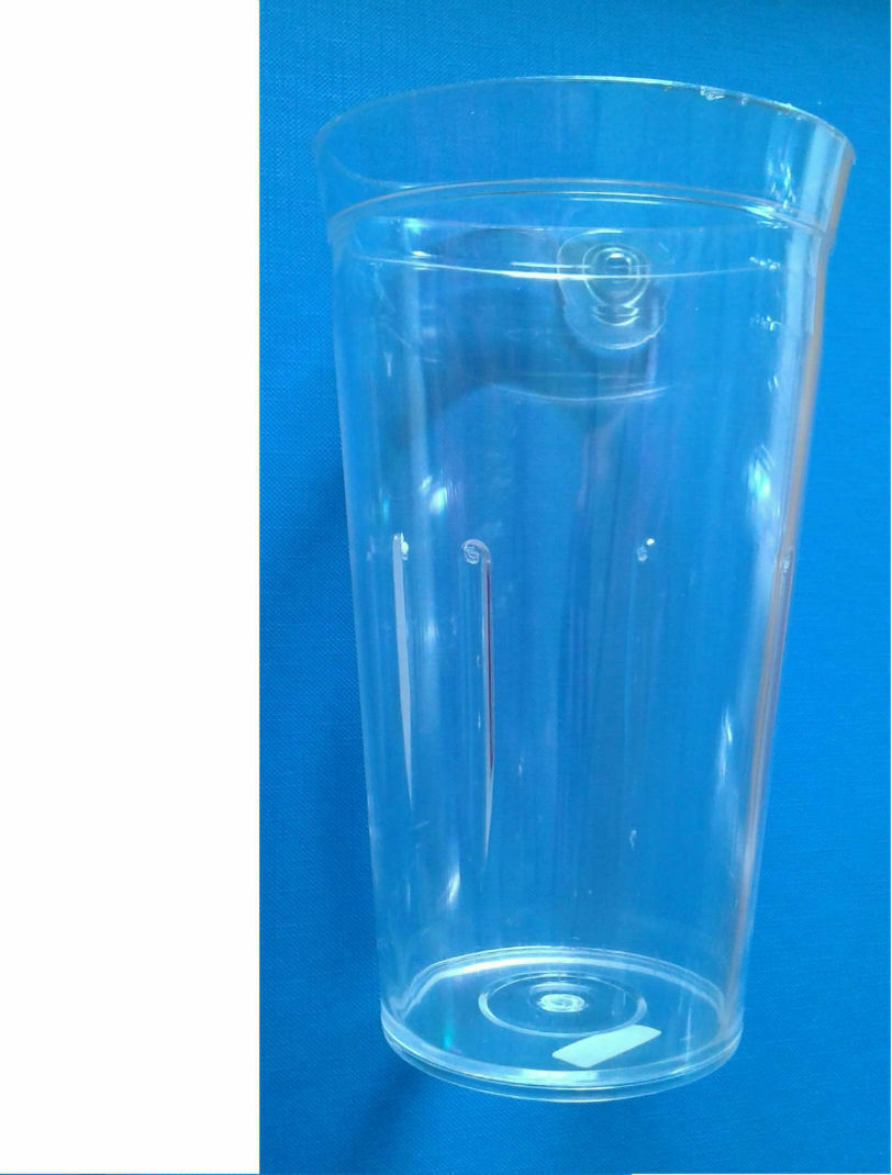 Πλαστικό Ποτήρι Φραπιέρας Κουμπωτό 900ml, Artemis