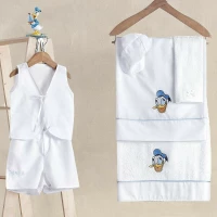 Disney Βαπτιστικά Λαδόπανα Donald Duck Λευκό