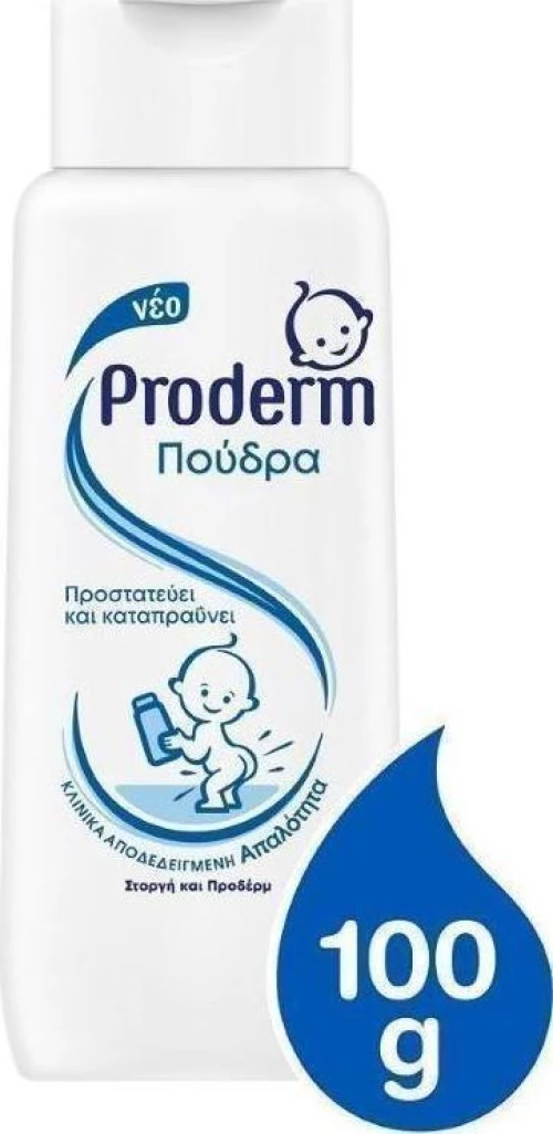 Proderm Πούδρα Προστατεύει και καταπραύνει, 100 gr, 1τμχ.