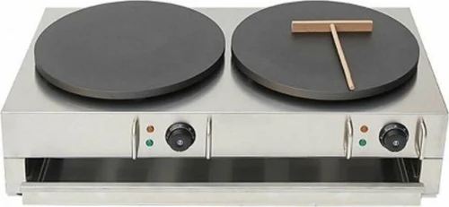 New Power 75-00584 (Np-584) Κρεπιέρα Ηλεκτρική Διπλή 2Xø400Mm Με Μαντεμένιες Πλάκες