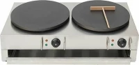 New Power 75-00584 (Np-584) Κρεπιέρα Ηλεκτρική Διπλή 2Xø400Mm Με Μαντεμένιες Πλάκες