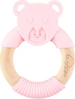 Nibbling Ted Bear Pink 3+ μηνών
