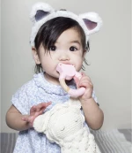 Nibbling Ted Bear Pink 3+ μηνών