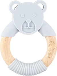 Nibbling Ted Bear Grey 3+ μηνών