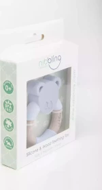 Nibbling Ted Bear Grey 3+ μηνών
