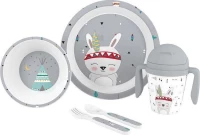 Interbaby Παιδικό Σερβίτσιο Φαγητού Indio Gray