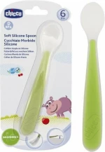 Chicco Κουτάλι Σιλικόνης Soft Πράσινο 6m+