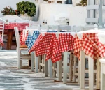 Beauty Home Τραπεζομάντηλο Checks Art Ε8014 Καρό Μπλε 145x145cm (1τμχ)