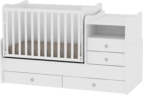 Lorelli Combo White Πολυμορφικό Κρεβάτι Κούνια 10150560024