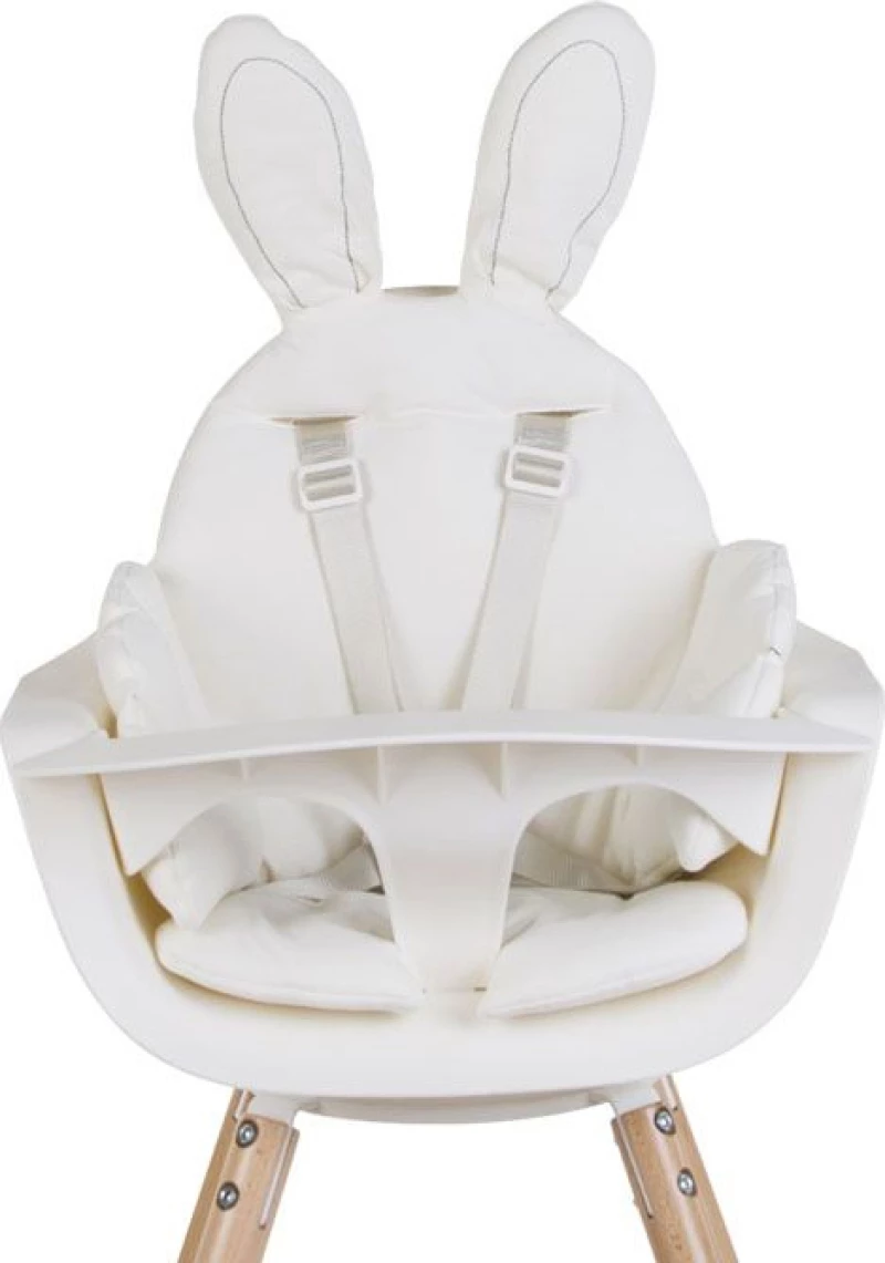 Childhome Μαξιλαράκι Καρέκλας Φαγητού Jersey Rabbit White BR72357