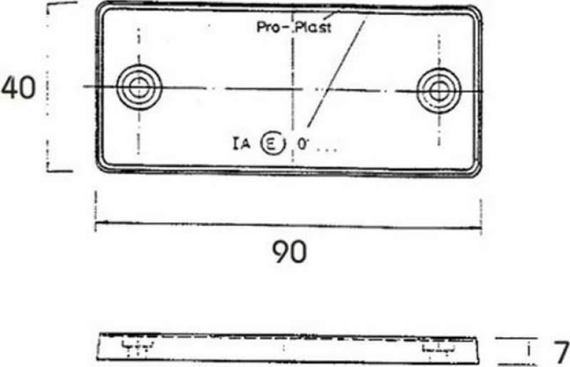 Auto Gs Αντανακλαστικά Παραλληλόγραμμα 90x40mm με Βίδα Λευκό 26109103