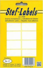 Stef Labels Αυτοκόλλητες Ετικέτες σε Λευκό Χρώμα 50x23mm