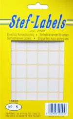 Stef Labels Αυτοκόλλητες Ετικέτες σε Λευκό Χρώμα 1x20mm