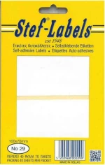 Stef Labels Αυτοκόλλητες Ετικέτες σε Λευκό Χρώμα 100x70mm