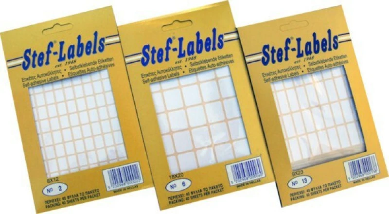 Stef Labels Αυτοκόλλητες Ετικέτες σε Λευκό Χρώμα 100x70mm