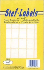 Stef Labels Αυτοκόλλητες Ετικέτες σε Λευκό Χρώμα 19x25mm