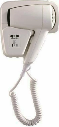 Eurolamp 147-45001 Σεσουάρ Μπάνιου Ξενοδοχείου 1200W με Πρόσθετη Πρίζα Λευκό