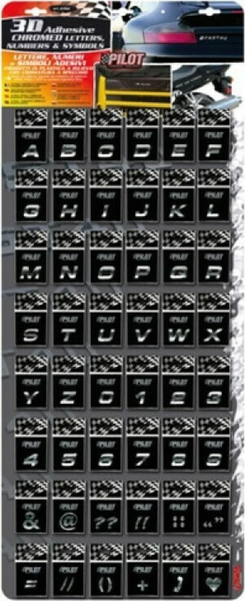 Lampa Σταντ με Αυτοκόλλητα Γράμματα 3D Type-1