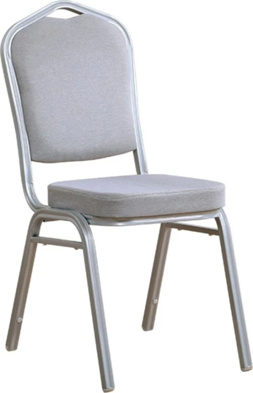 Hilton Καρέκλα Μεταλλική Silver Ύφασμα Γκρι 44X55X93Cm Εμ513,8