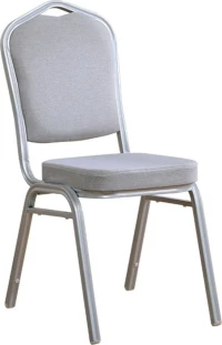 Hilton Καρέκλα Μεταλλική Silver Ύφασμα Γκρι 44X55X93Cm Εμ513,8