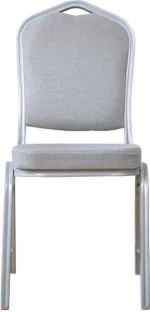 Hilton Καρέκλα Μεταλλική Silver Ύφασμα Γκρι 44X55X93Cm Εμ513,8
