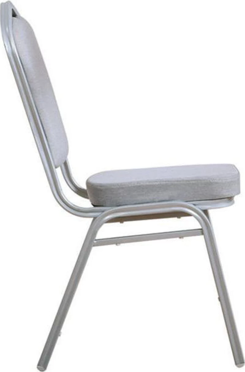 Hilton Καρέκλα Μεταλλική Silver Ύφασμα Γκρι 44X55X93Cm Εμ513,8