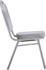 Hilton Καρέκλα Μεταλλική Silver Ύφασμα Γκρι 44X55X93Cm Εμ513,8