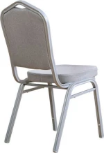 Hilton Καρέκλα Μεταλλική Silver Ύφασμα Γκρι 44X55X93Cm Εμ513,8