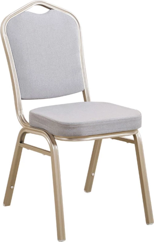 Hilton Καρέκλα Μεταλλική Light Gold/Ύφασμα Γκρι 44X55X93Cm Εμ513,51