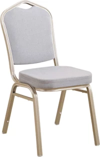 Hilton Καρέκλα Μεταλλική Light Gold/Ύφασμα Γκρι 44X55X93Cm Εμ513,51