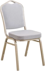 Hilton Καρέκλα Μεταλλική Light Gold/Ύφασμα Γκρι 44X55X93Cm Εμ513,51