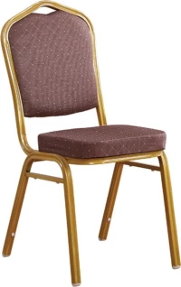 Hilton Καρέκλα Μεταλλική Gold/Ύφασμα Καφέ 44X55X93Cm Εμ513,9
