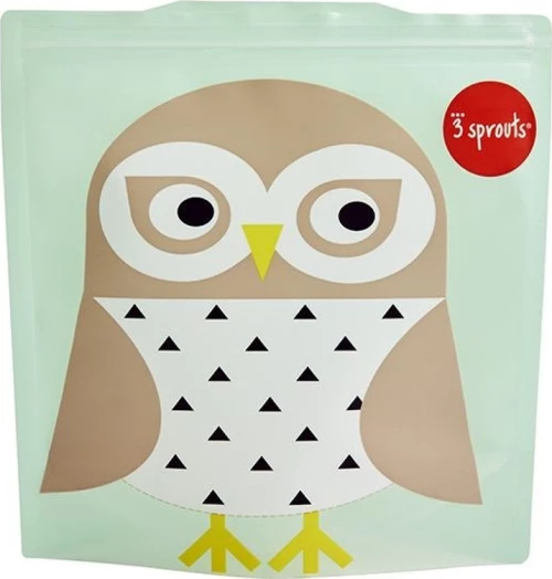 3 Sprouts Owl Sandwich Bag 2τμχ