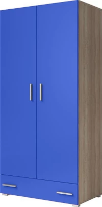 Ντουλάπα Χαρά Δίφυλλη Μπλε 85x50x180cm