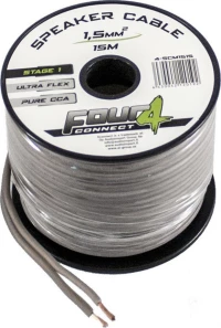 Four Connect 4-SCM1515 Καλώδιο Ηχείων 2x 1,5mm2 Σε Mini Κουλούρα Μήκους 15m