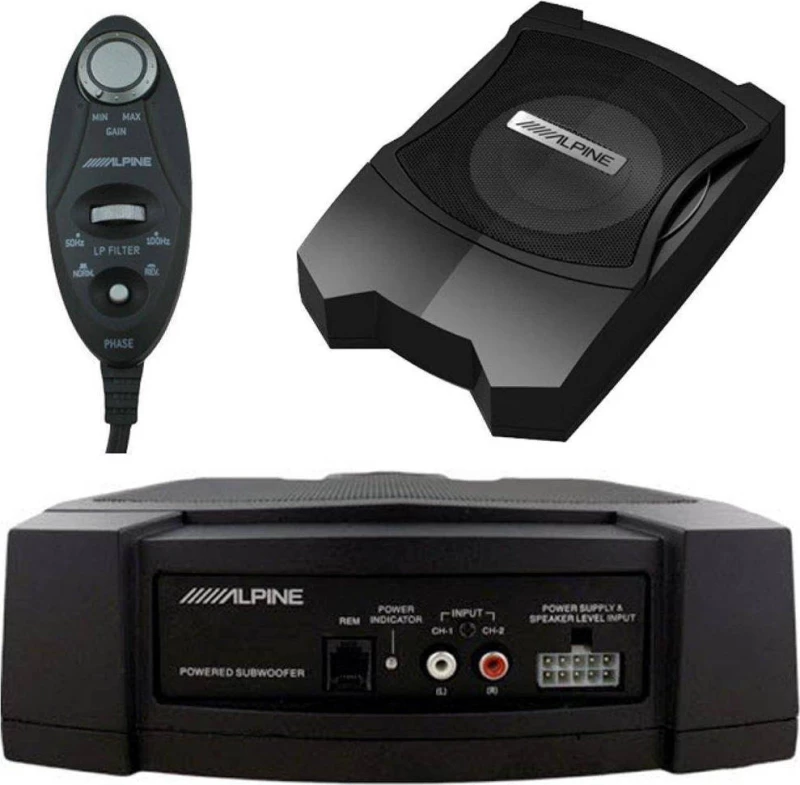 Alpine PWE-V80 Αυτοενισχυόμενο Subwoofer 8" Ισχύος 160Watt