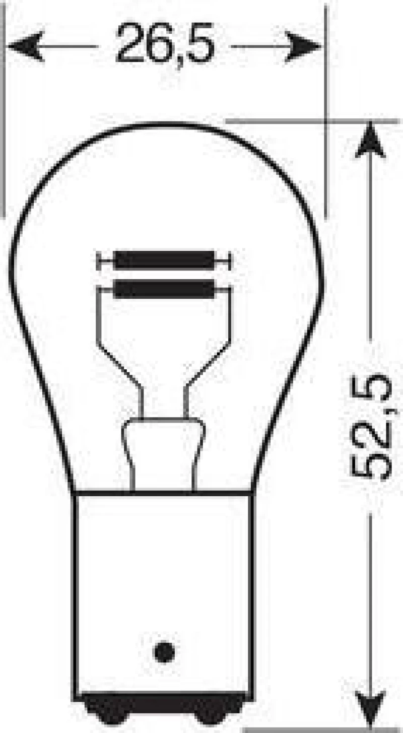Lampa P21/5W Διπολική 12V 2τμχ