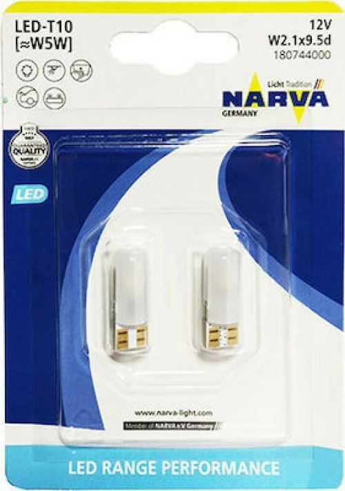 Narva T10 / W5W Range Perfomance 12V 0.6W 2τμχ