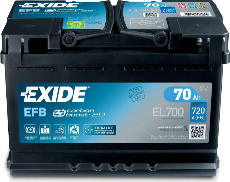 Exide Start Stop EFB 70Ah EL700