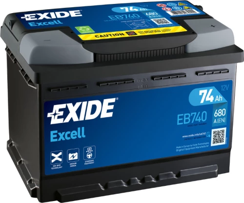 Exide Excell EB740 12V 74AH-680EN