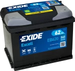 Exide Excell EB620 12V 62AH-540EN