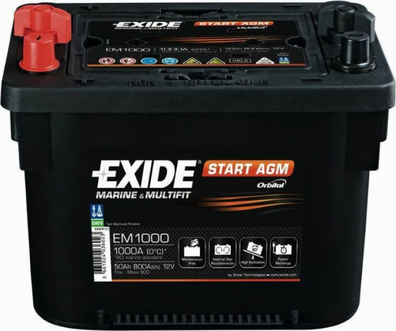 Exide Start AGM 50Ah EM1000